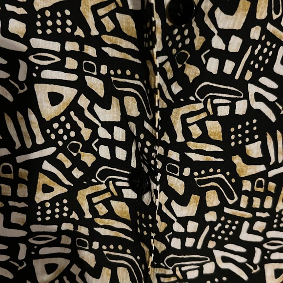 George long sleeve button down layered top for women. Plus size 2X (18W-20W) - Picture 3 of 6